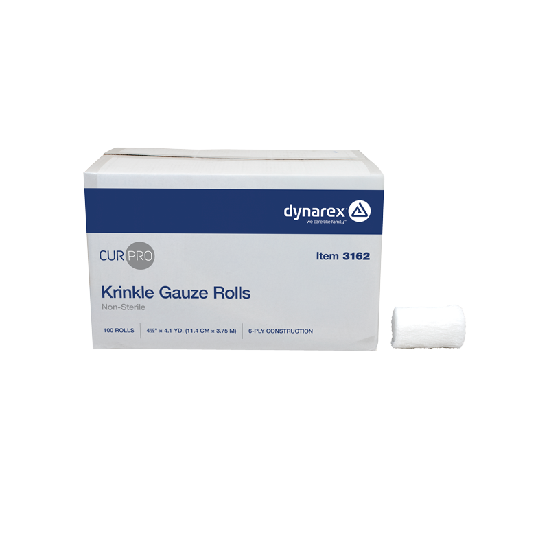 Dynarex Krinkle Gauze Roll, 4.5" x 4.1 yd - 100/cs (100 Count) Dynarex Krinkle Gauze Roll, 4.5" x 4.1 yd - 100/cs (100 Count)