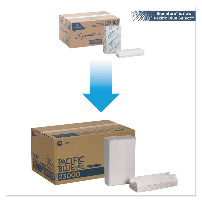 Georgia Pacific Pacific Blue Select C-Fold Paper Towels, 2-Ply, 10.1 x 12.7, White, 120/Pack, 12 Packs/Carton Georgia Pacific Pacific Blue Select C-Fold Paper Towels, 2-Ply, 10.1 x 12.7, White, 120/Pack, 12 Packs/Carton