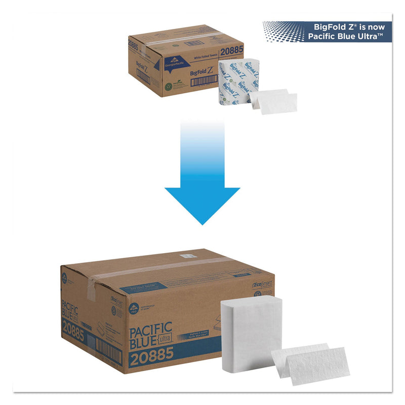 Georgia Pacific Pacific Blue Ultra Z-Fold Folded Paper Towels, 8 x 11, White, 260/Pack, 10 Packs/Carton Georgia Pacific Pacific Blue Ultra Z-Fold Folded Paper Towels, 8 x 11, White, 260/Pack, 10 Packs/Carton