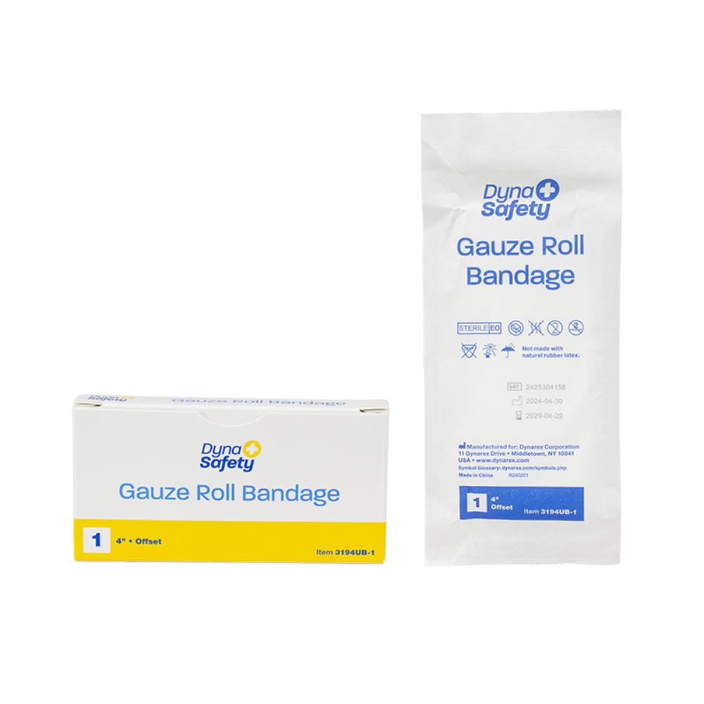 Dynarex Gauze Roll Bandage, 4", 1ea/bx, 100bxs/cs (100 Count) Dynarex Gauze Roll Bandage, 4", 1ea/bx, 100bxs/cs (100 Count)