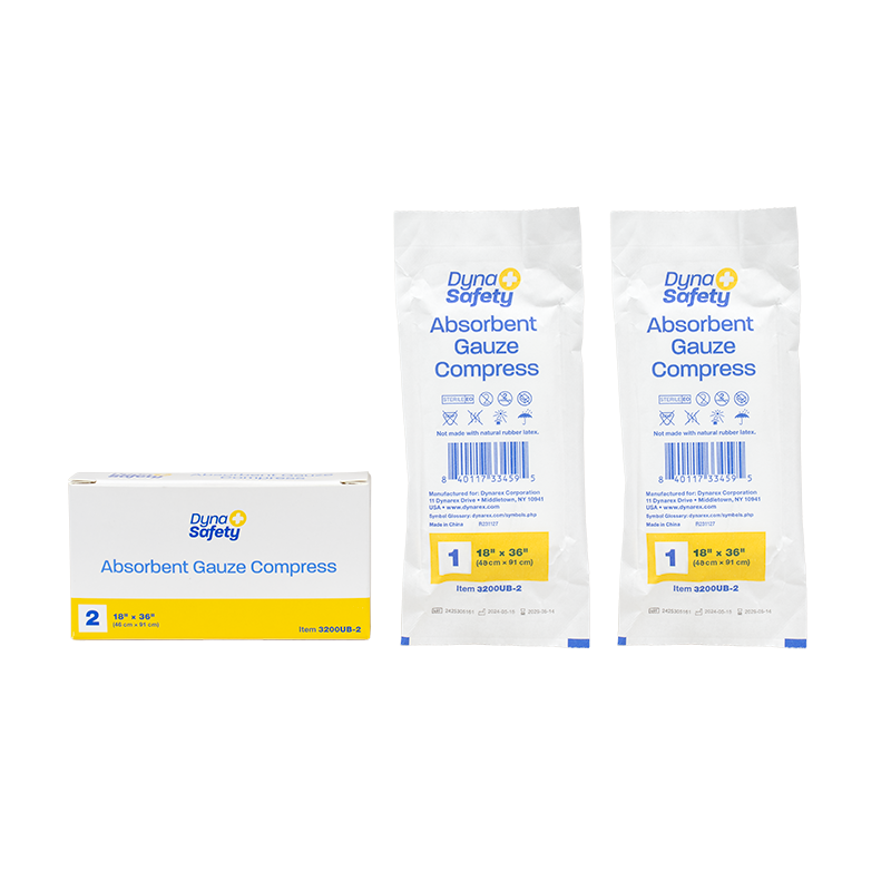 Dynarex Absorbent Gauze Compress, 18" x 36", 2ea/bx, 50bxs/cs (100 Count) Dynarex Absorbent Gauze Compress, 18" x 36", 2ea/bx, 50bxs/cs (100 Count)