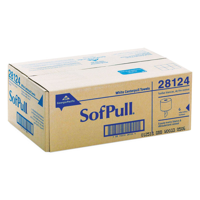 Georgia Pacific SofPull Center-Pull Perforated Paper Towels, 1-Ply, 7.8 x 15, White, 320/Roll, 6 Rolls/Carton Georgia Pacific SofPull Center-Pull Perforated Paper Towels, 1-Ply, 7.8 x 15, White, 320/Roll, 6 Rolls/Carton