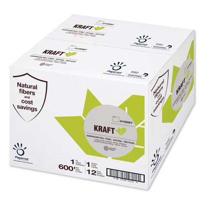 Papernet Heavenly Soft Hardwound Paper Towel, Kraft, 7.8" x 600 ft, Brown, 12 Rolls/Carton Papernet Heavenly Soft Hardwound Paper Towel, Kraft, 7.8" x 600 ft, Brown, 12 Rolls/Carton