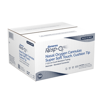 Dynarex Resp-O2 Nasal Oxygen Cannula, Super Soft Touch w/ Cushion Tips (50 Count) Dynarex Resp-O2 Nasal Oxygen Cannula, Super Soft Touch w/ Cushion Tips (50 Count)