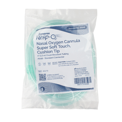Dynarex Resp-O2 Nasal Oxygen Cannula, Super Soft Touch w/ Cushion Tips (50 Count) Dynarex Resp-O2 Nasal Oxygen Cannula, Super Soft Touch w/ Cushion Tips (50 Count)
