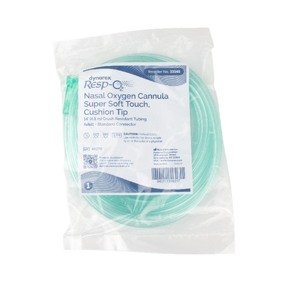 Dynarex Resp-O2 Nasal Oxygen Cannula, Super Soft Touch w/ Cushion Tips (50 Count) Dynarex Resp-O2 Nasal Oxygen Cannula, Super Soft Touch w/ Cushion Tips (50 Count)