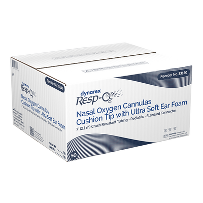 Dynarex Resp-O2 Nasal Oxygen Cannulas with Cushion Tips and Ultra Soft Ear Foam (50 Count) Dynarex Resp-O2 Nasal Oxygen Cannulas with Cushion Tips and Ultra Soft Ear Foam (50 Count)