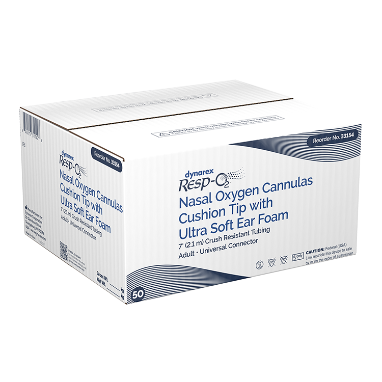 Dynarex Resp-O2 Nasal Oxygen Cannulas with Cushion Tips and Ultra Soft Ear Foam (50 Count) Dynarex Resp-O2 Nasal Oxygen Cannulas with Cushion Tips and Ultra Soft Ear Foam (50 Count)