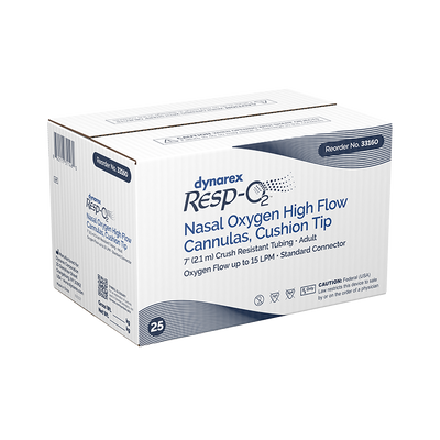 Dynarex Resp-O2 Nasal Oxygen High Flow Cannula Cushion Tip (25 Count) Dynarex Resp-O2 Nasal Oxygen High Flow Cannula Cushion Tip (25 Count)