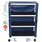 MJM International 332-3C 3-shelf utility / linen cart with mesh or solid vinyl cover, shelf size: 20" x 32", 100 lbs per shelf MJM International 332-3C 3-shelf utility / linen cart with mesh or solid vinyl cover, shelf size: 20" x 32", 100 lbs per shelf