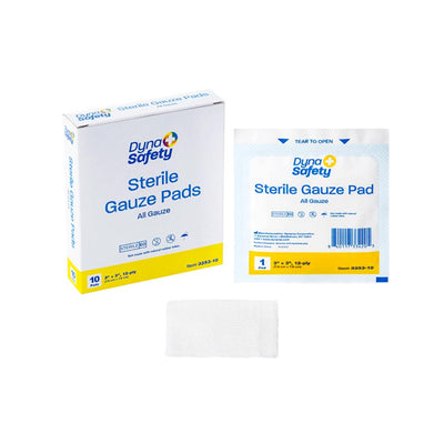 Dynarex Gauze Pad - Sterile 1's, 3" x 3" 12 Ply, 10ea/bx, 48bxs/cs (480 Count) Dynarex Gauze Pad - Sterile 1's, 3" x 3" 12 Ply, 10ea/bx, 48bxs/cs (480 Count)