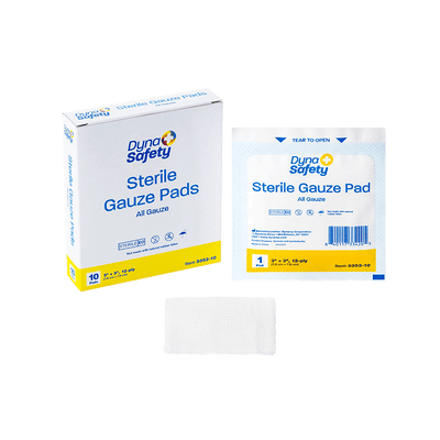 Dynarex Gauze Pad - Sterile 1's, 3" x 3" 12 Ply, 4ea/bx, 100bxs/cs (400 Count) Dynarex Gauze Pad - Sterile 1's, 3" x 3" 12 Ply, 4ea/bx, 100bxs/cs (400 Count)