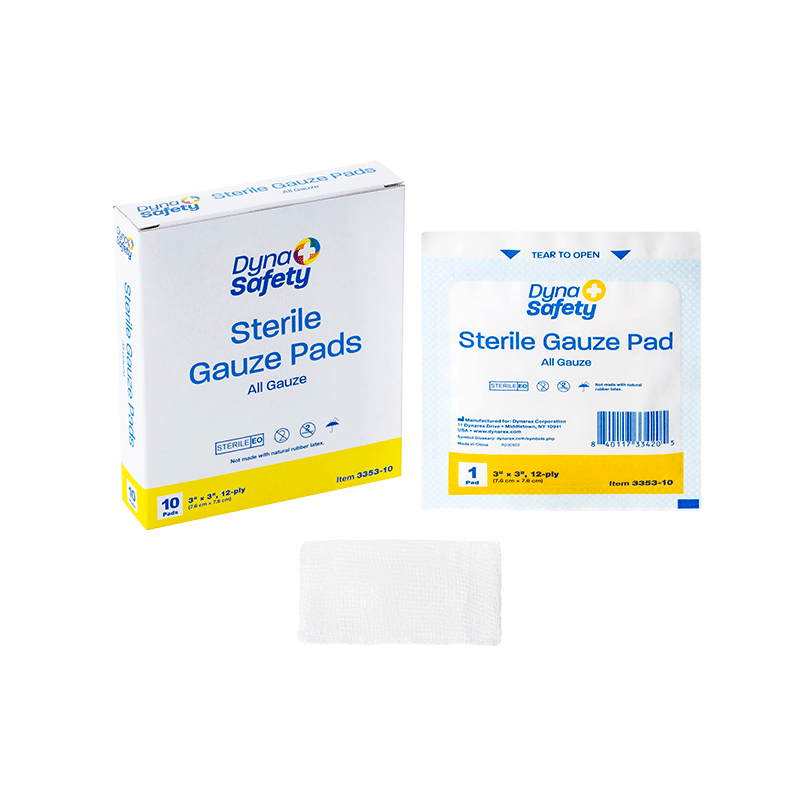 Dynarex Gauze Pad - Sterile 1's, 3" x 3" 12 Ply, 4ea/bx, 100bxs/cs (400 Count) Dynarex Gauze Pad - Sterile 1's, 3" x 3" 12 Ply, 4ea/bx, 100bxs/cs (400 Count)