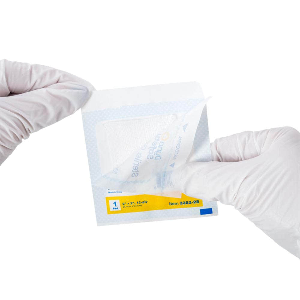 Dynarex Gauze Pad - Sterile 1's, 3" x 3" 12 Ply, 25ea/bx, 28bxs/cs (700 Count) Dynarex Gauze Pad - Sterile 1's, 3" x 3" 12 Ply, 25ea/bx, 28bxs/cs (700 Count)