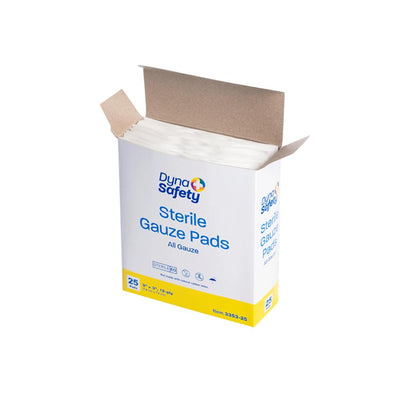 Dynarex Gauze Pad - Sterile 1's, 3" x 3" 12 Ply, 25ea/bx, 28bxs/cs (700 Count) Dynarex Gauze Pad - Sterile 1's, 3" x 3" 12 Ply, 25ea/bx, 28bxs/cs (700 Count)