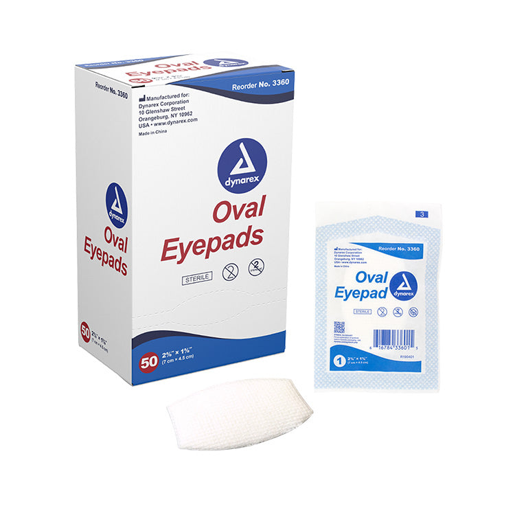 Dynarex Oval Eye Pad, 2 per box - 2ea/bx, 100bxs/cs (200 Count) Dynarex Oval Eye Pad, 2 per box - 2ea/bx, 100bxs/cs (200 Count)