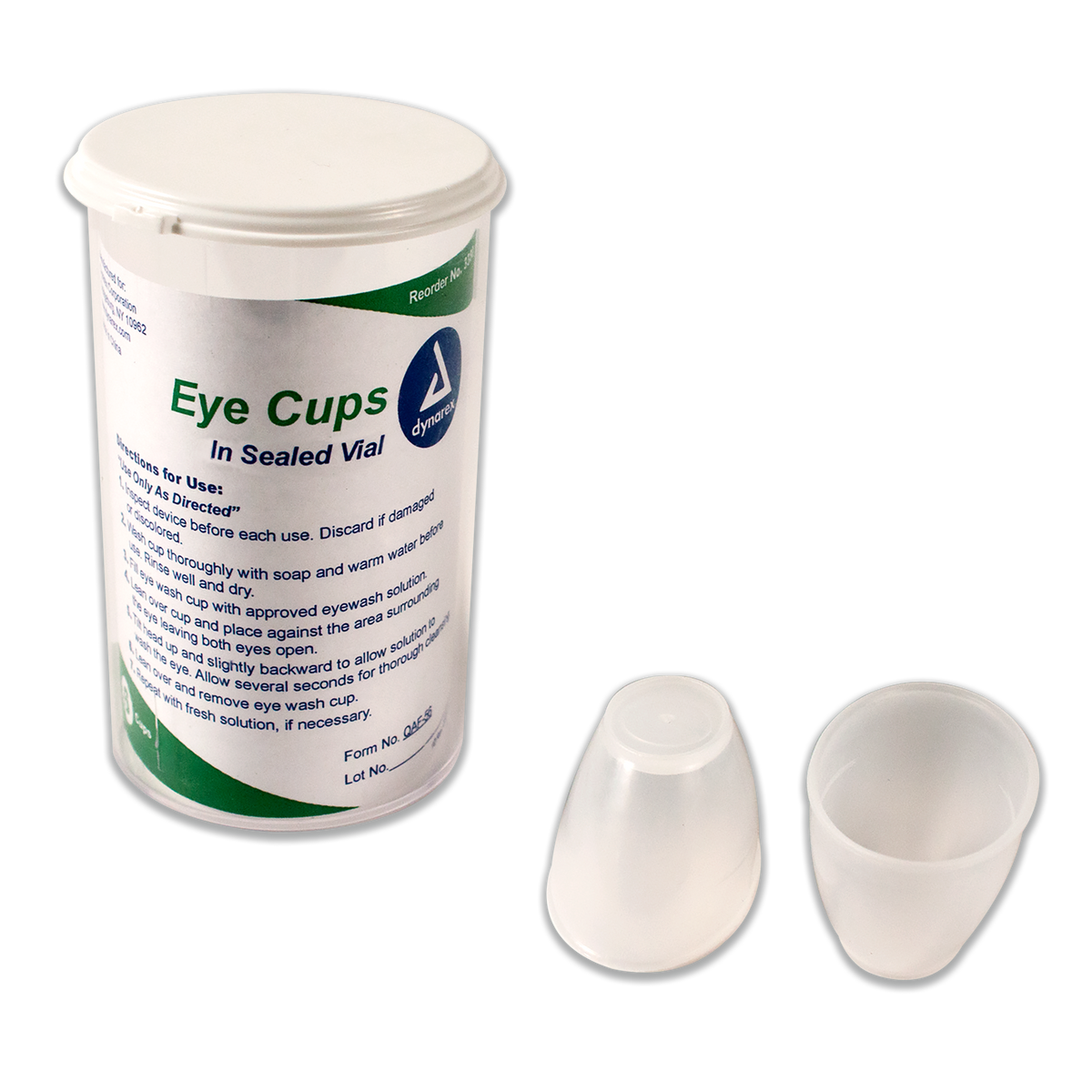 Dynarex Eye Cups in a Vial, 6ea/vials, 50vials/cs (300 Count) Dynarex Eye Cups in a Vial, 6ea/vials, 50vials/cs (300 Count)