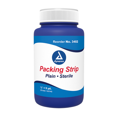 Dynarex Packing Strips Plain - Sterile, 12ea/cs (12 Count) Dynarex Packing Strips Plain - Sterile, 12ea/cs (12 Count)