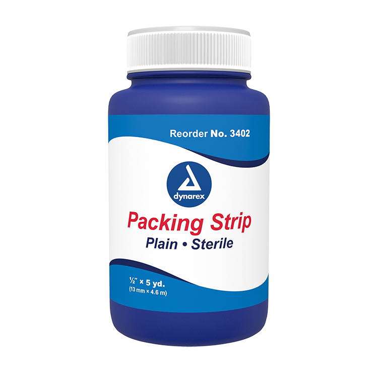 Dynarex Packing Strips Plain - Sterile, 12ea/cs (12 Count) Dynarex Packing Strips Plain - Sterile, 12ea/cs (12 Count)