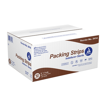 Dynarex Packing Strips Iodoform - Sterile, 12ea/cs (12 Count) Dynarex Packing Strips Iodoform - Sterile, 12ea/cs (12 Count)