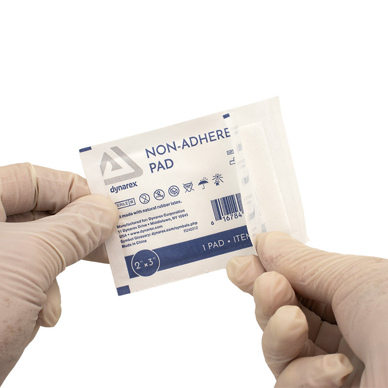 Dynarex Non-Adherent Pads - Sterile, 2" x 3" - 25ea/bx, 100bxs/cs (2500 Count) Dynarex Non-Adherent Pads - Sterile, 2" x 3" - 25ea/bx, 100bxs/cs (2500 Count)