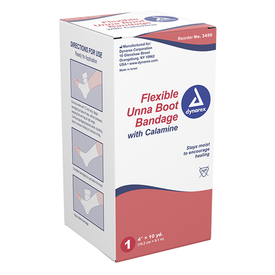 Dynarex Unna Boot Bandages w/ Calamine - 12ea/cs (12 Count) Dynarex Unna Boot Bandages w/ Calamine - 12ea/cs (12 Count)
