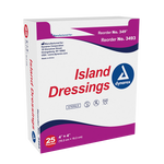 Dynarex Island Dressing Sterile, 4" x 4" - 25ea/bx, 6bxs/cs (150 Count) Dynarex Island Dressing Sterile, 4" x 4" - 25ea/bx, 6bxs/cs (150 Count)