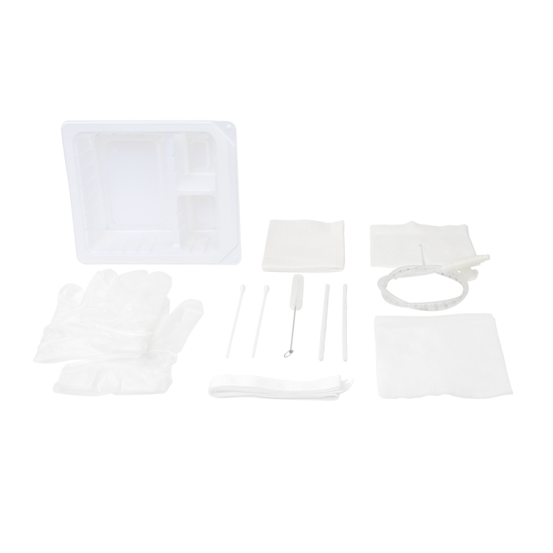 Dynarex Tracheostomy Care Kit - Two Compartment Tray with Vinyl Gloves and 14FR Catheter (20 Count) Dynarex Tracheostomy Care Kit - Two Compartment Tray with Vinyl Gloves and 14FR Catheter (20 Count)