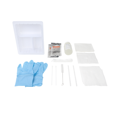 Dynarex Tracheostomy Care Kit - Three Compartment Tray with Nitrile Gloves and Saline & Peroxide (20 Count) Dynarex Tracheostomy Care Kit - Three Compartment Tray with Nitrile Gloves and Saline & Peroxide (20 Count)