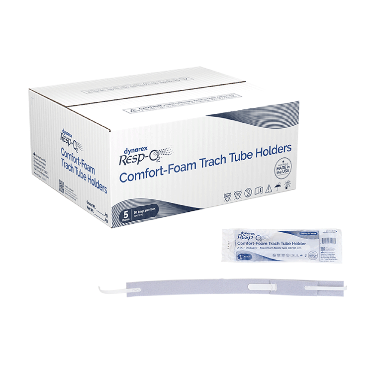 Dynarex Comfort-Foam Trach Tube Holder, 2-Piece (50 Count) Dynarex Comfort-Foam Trach Tube Holder, 2-Piece (50 Count)