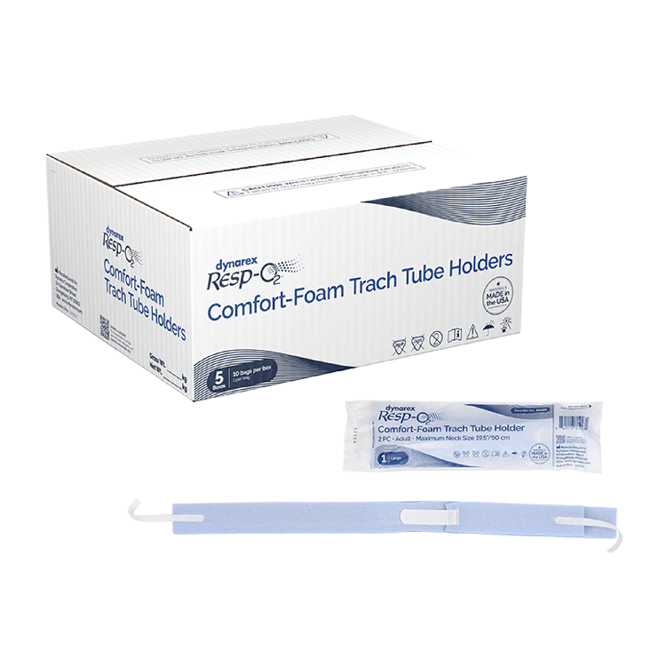 Dynarex Comfort-Foam Trach Tube Holder, 2-Piece (50 Count) Dynarex Comfort-Foam Trach Tube Holder, 2-Piece (50 Count)
