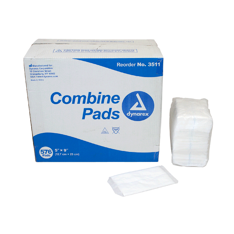 Dynarex Combine Pads - Non-Sterile, 5" x 9", Bulk (576 Count) Dynarex Combine Pads - Non-Sterile, 5" x 9", Bulk (576 Count)