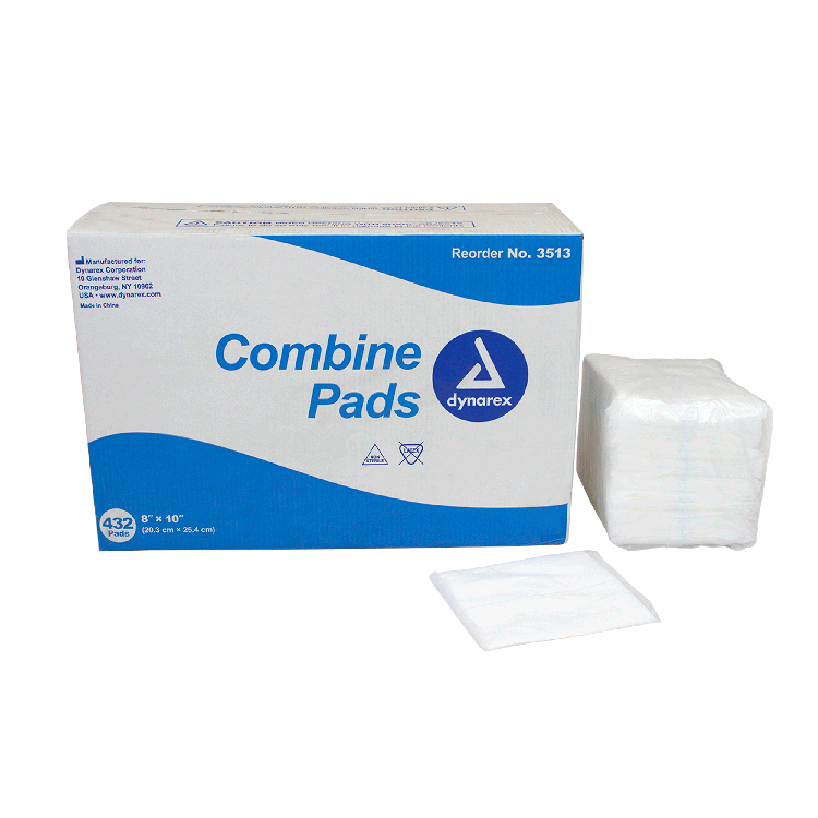 Dynarex Combine Pads - Non-Sterile, 8" x 10", Bulk (432 Count) Dynarex Combine Pads - Non-Sterile, 8" x 10", Bulk (432 Count)