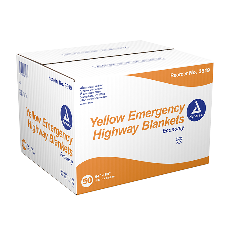 Dynarex Yellow Emergency Highway Blanket Economy - 54" x 80" (50 Count) Dynarex Yellow Emergency Highway Blanket Economy - 54" x 80" (50 Count)