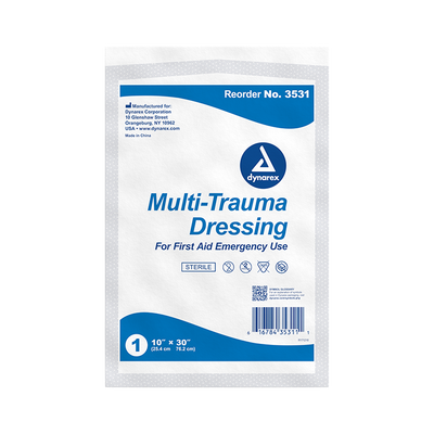 Dynarex Multi-Trauma Dressing - Sterile, 50ea/cs (50 Count) Dynarex Multi-Trauma Dressing - Sterile, 50ea/cs (50 Count)