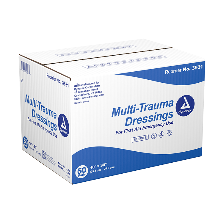 Dynarex Multi-Trauma Dressing - Sterile, 50ea/cs (50 Count) Dynarex Multi-Trauma Dressing - Sterile, 50ea/cs (50 Count)