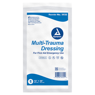 Dynarex Multi-Trauma Dressing - Sterile, 50ea/cs (50 Count) Dynarex Multi-Trauma Dressing - Sterile, 50ea/cs (50 Count)