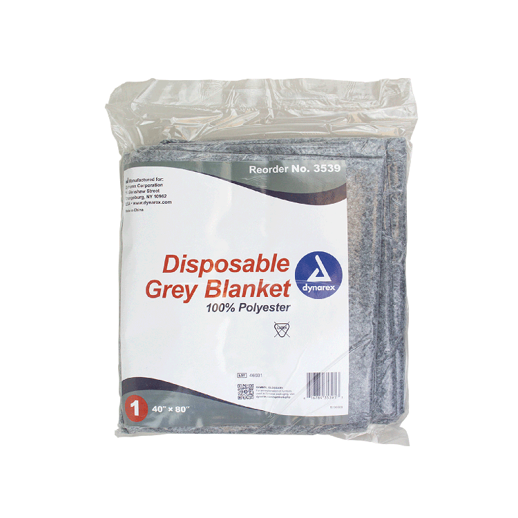 Dynarex Disposable Grey Blanket - 24ea/cs (24 Count) Dynarex Disposable Grey Blanket - 24ea/cs (24 Count)
