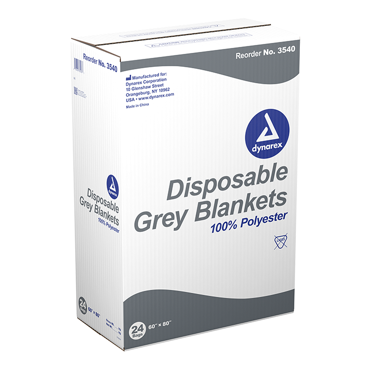 Dynarex Disposable Grey Blanket - 24ea/cs (24 Count) Dynarex Disposable Grey Blanket - 24ea/cs (24 Count)