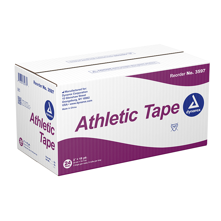 Dynarex Athletic Tape, 2" x 15 yd - 8ea/bx, 3bxs/cs (24 Count) Dynarex Athletic Tape, 2" x 15 yd - 8ea/bx, 3bxs/cs (24 Count)