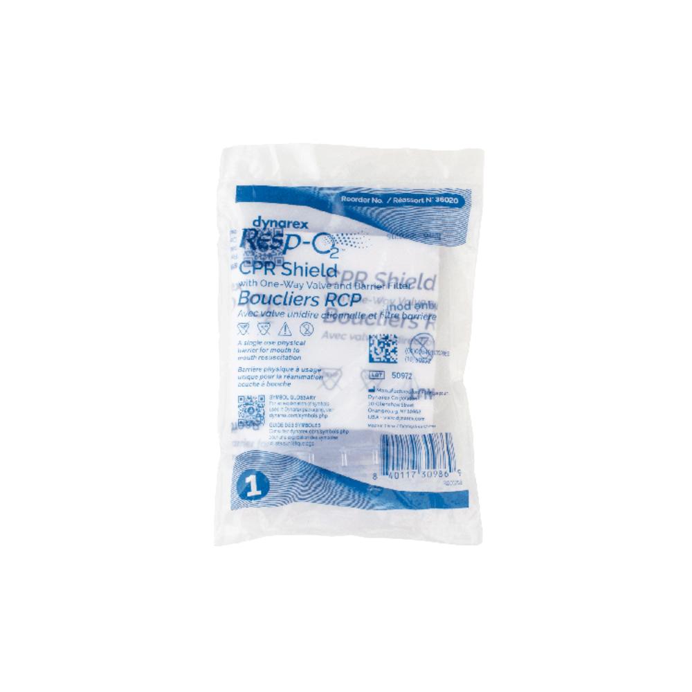 Dynarex CPR Face Shield w/ One-Way Valve, Barrier Filter, Individually Wrapped (100 Count) Dynarex CPR Face Shield w/ One-Way Valve, Barrier Filter, Individually Wrapped (100 Count)