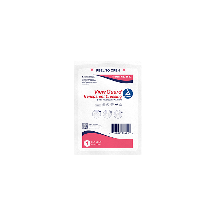 Dynarex View Guard Transparent Dressings - Sterile, 2 3/8" x 2 3/4" - 100ea/bx, 4bxs/cs (400 Count) Dynarex View Guard Transparent Dressings - Sterile, 2 3/8" x 2 3/4" - 100ea/bx, 4bxs/cs (400 Count)