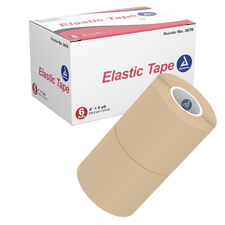 Dynarex Elastic Tape, 4" x 5 yd - 6ea/bx, 6bxs/cs (36 Count) Dynarex Elastic Tape, 4" x 5 yd - 6ea/bx, 6bxs/cs (36 Count)