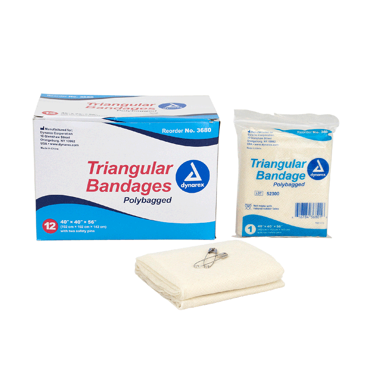 Dynarex Triangular Bandages, 40" x 40" x 56", 12/bx Dynarex Triangular Bandages, 40" x 40" x 56", 12/bx