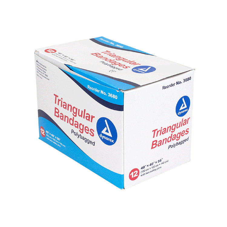 Dynarex Triangular Bandages, 40" x 40" x 56", 12/bx Dynarex Triangular Bandages, 40" x 40" x 56", 12/bx