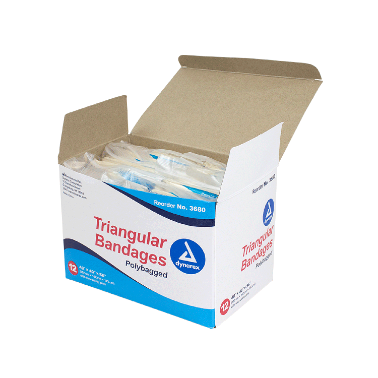 Dynarex Triangular Bandages, 40" x 40" x 56", 12/bx Dynarex Triangular Bandages, 40" x 40" x 56", 12/bx
