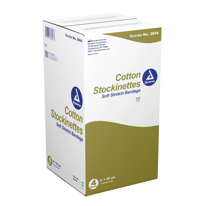 Dynarex Cotton Stockinette, 4 Rolls/cs (4 Count) Dynarex Cotton Stockinette, 4 Rolls/cs (4 Count)