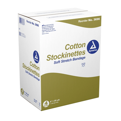 Dynarex Cotton Stockinette, 4 Rolls/cs (4 Count) Dynarex Cotton Stockinette, 4 Rolls/cs (4 Count)