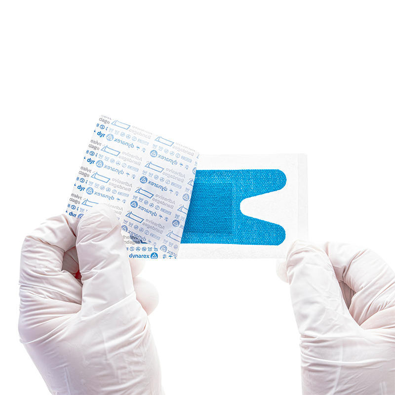 Dynarex Blue Metal Detectable Woven Bandage - Knuckle - 8ea/bx, 50bxs/cs (400 Count) Dynarex Blue Metal Detectable Woven Bandage - Knuckle - 8ea/bx, 50bxs/cs (400 Count)