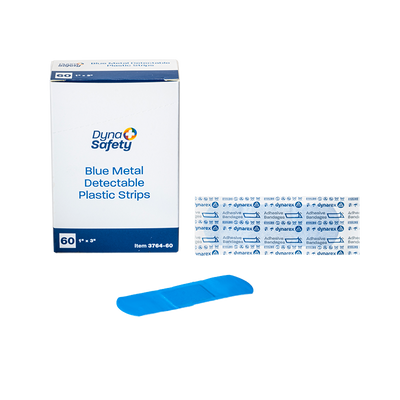 Dynarex Blue Metal Detectable Plastic Strip, 1" x 3" - 60ea/bx, 24bxs/cs (1440 Count) Dynarex Blue Metal Detectable Plastic Strip, 1" x 3" - 60ea/bx, 24bxs/cs (1440 Count)